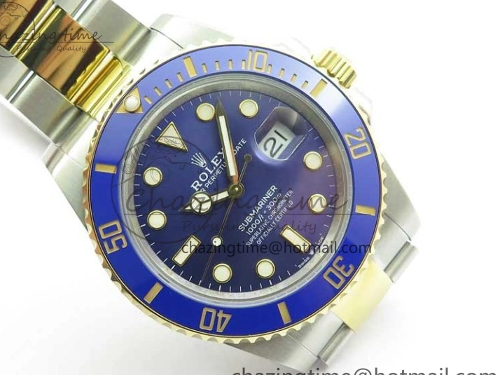 AAA Replica Watches HighQuality Edition Bracelet YG YG 2574 on Best Dial 41mm LB Blue SS Maker SS BP 126613 Submariner 0106
